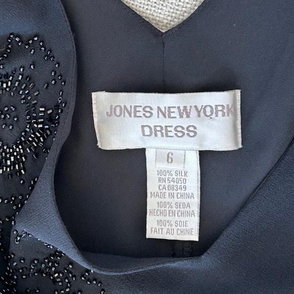 Vintage 90’s Beaded Silk Chiffon Dress - Picture 5 of 5